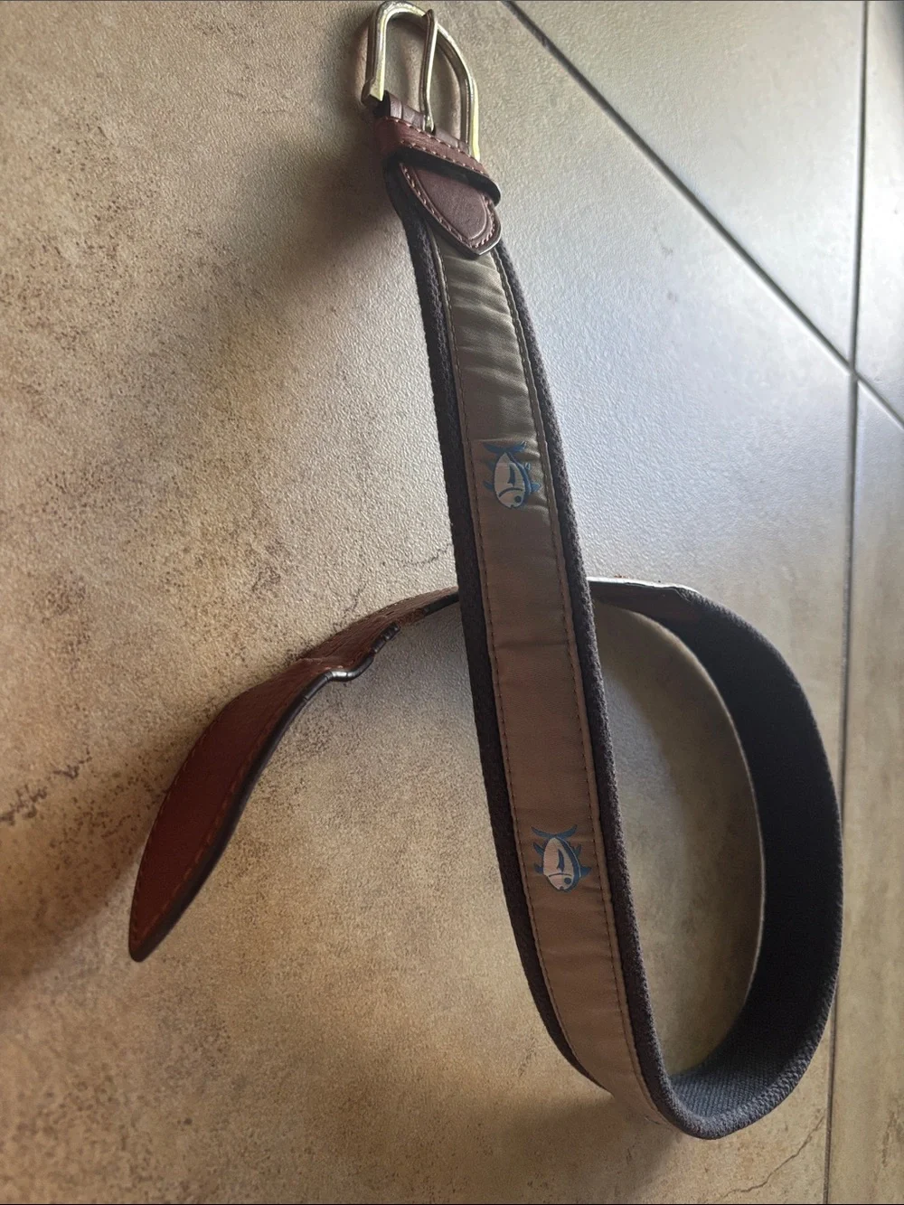 Skipjack Ribbon Belt in Sandstone Khaki by Southern Tide